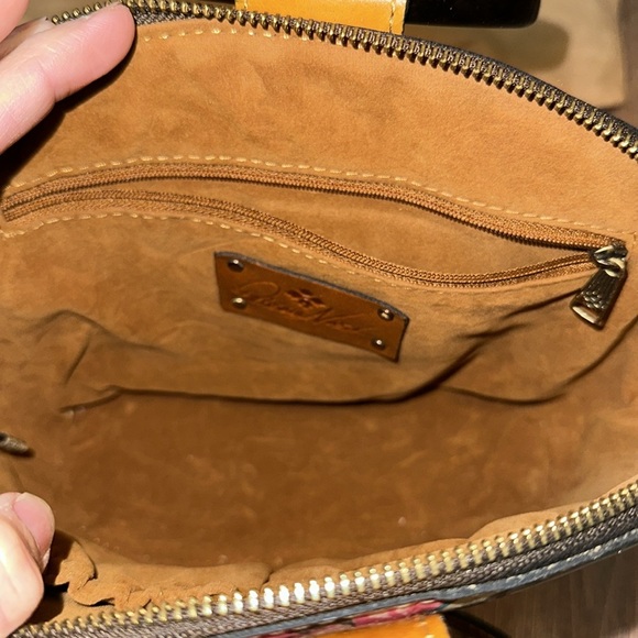 Patricia Nash bag first bloom lucite handle floral leather bowling set - Picture 3 of 8